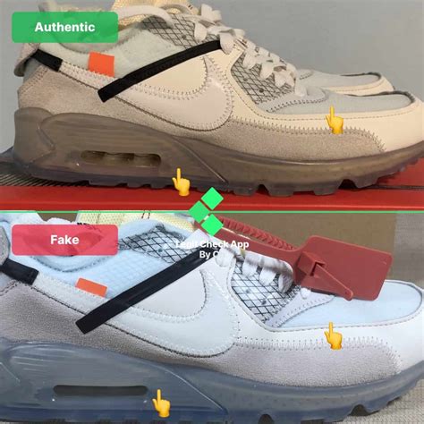 nike air max 90 off white real vs fake|air max off white desert.